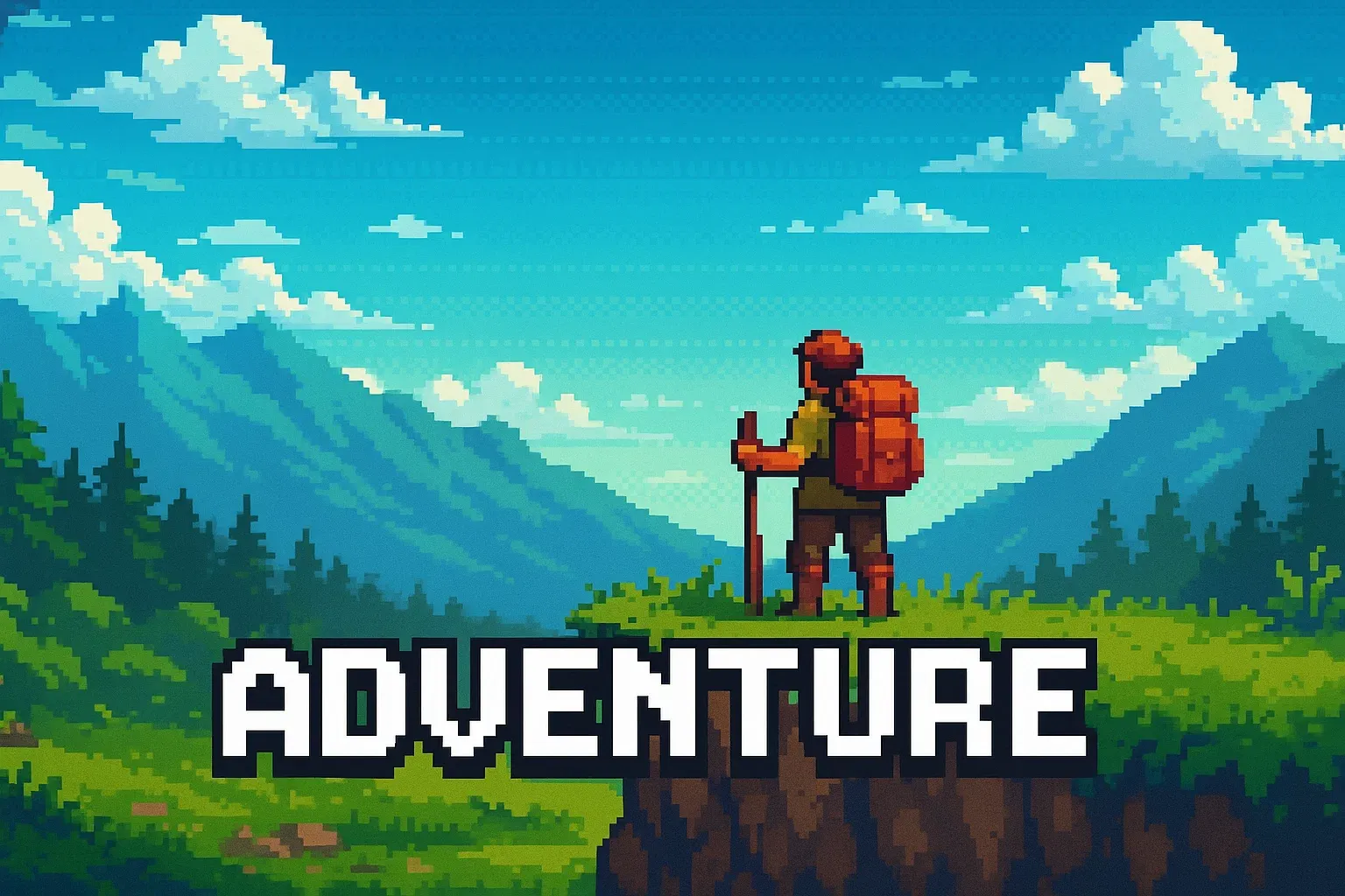 A man is standing on a hill with a backpack on.