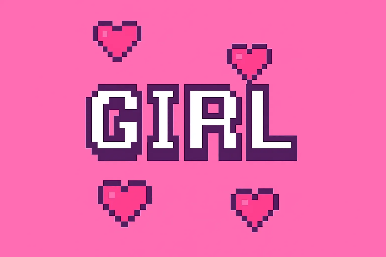 A pink background with a girl's name on it.